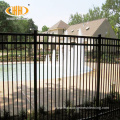 Powder coated tubular commercial welded wrought iron fence